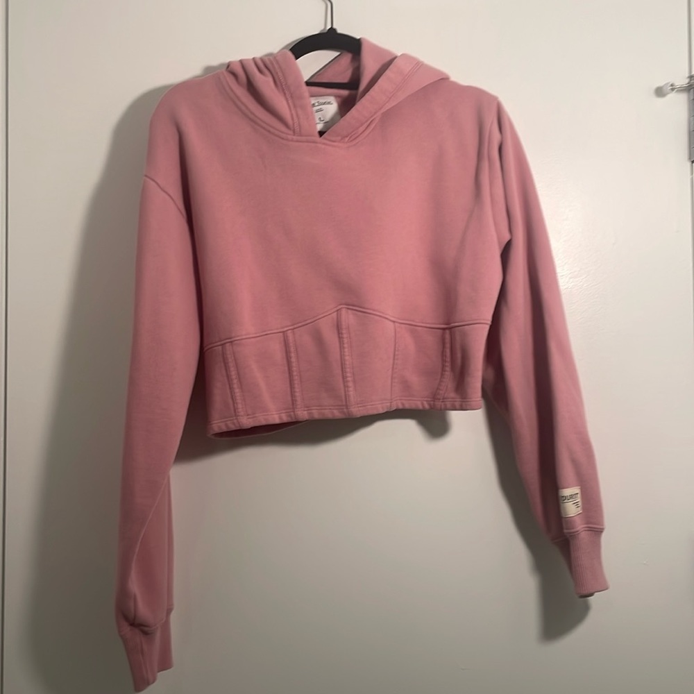 Cropped pink hoodie special edition Social Tourist collab